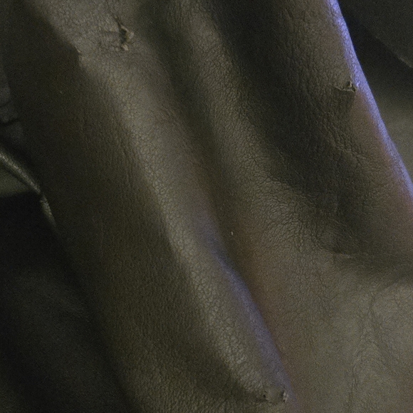 Benetton Black Leather Moto Jacket - Picture 10 of 11